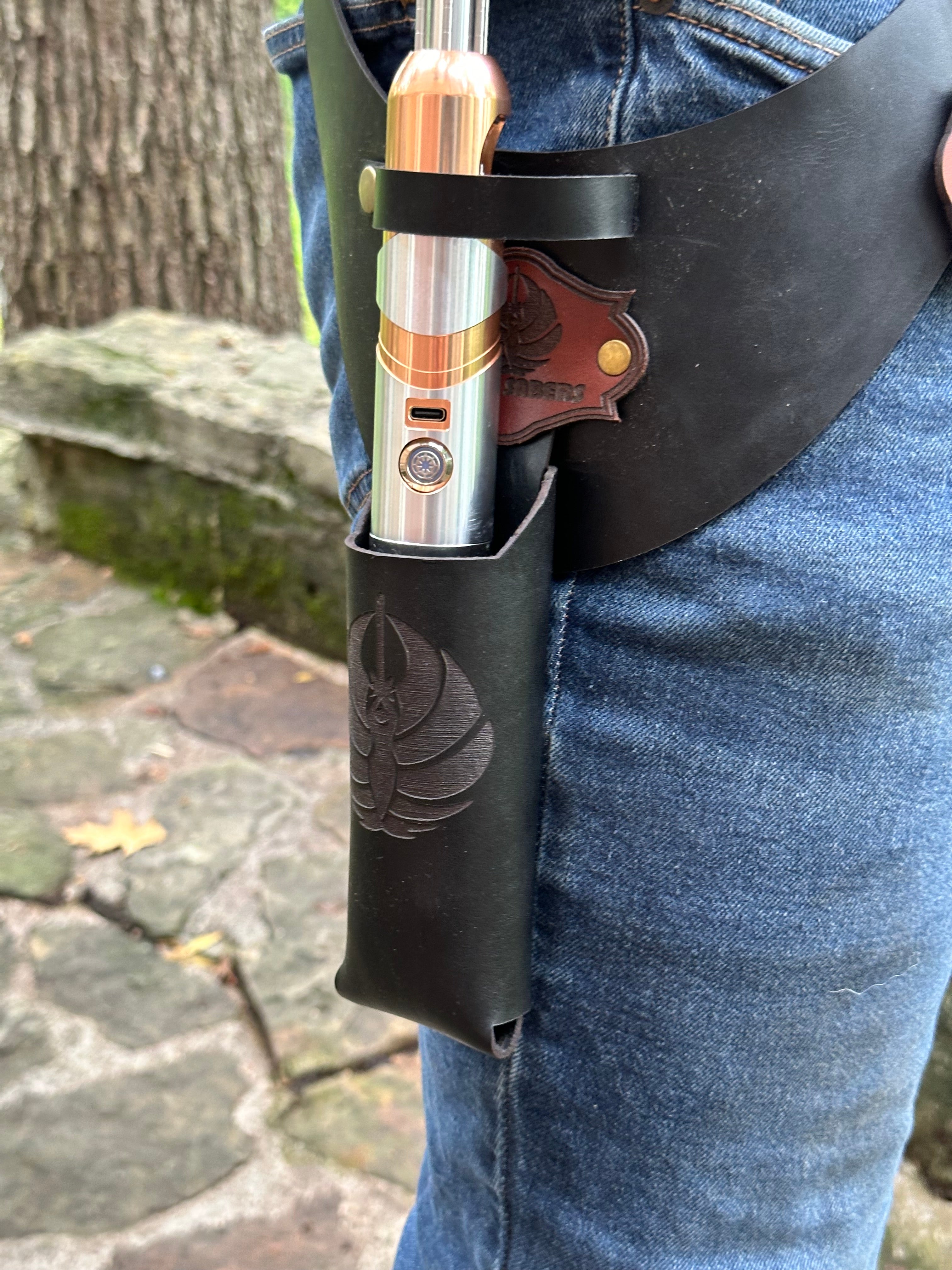 Étui Sabre Laser Holster Ceinture Cuir PU - Support Sabre Chevalier Halloween Pirate